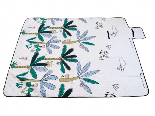 Strandmåtte picnictæppe camping palmer 200x200