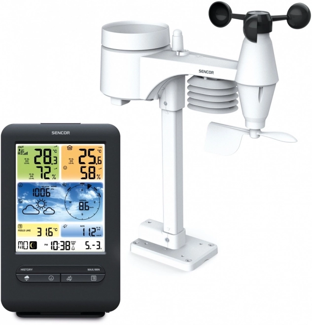Professionel vejrstation med WiFi sensor 5i1