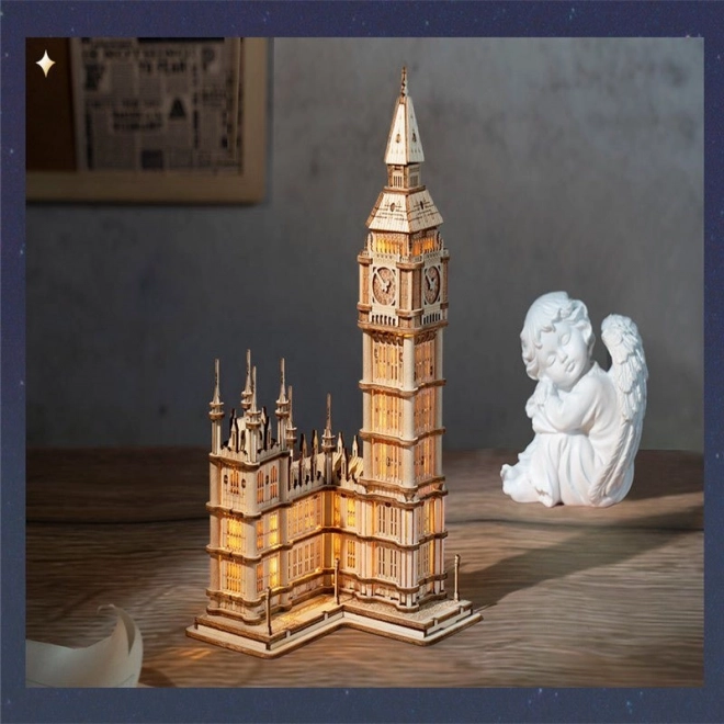 RoboTime træ 3D puslespil klokketårn Big Ben lysende
