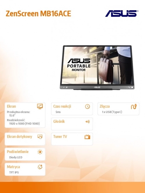 Bærbar skærm ASUS 15.6 tommer