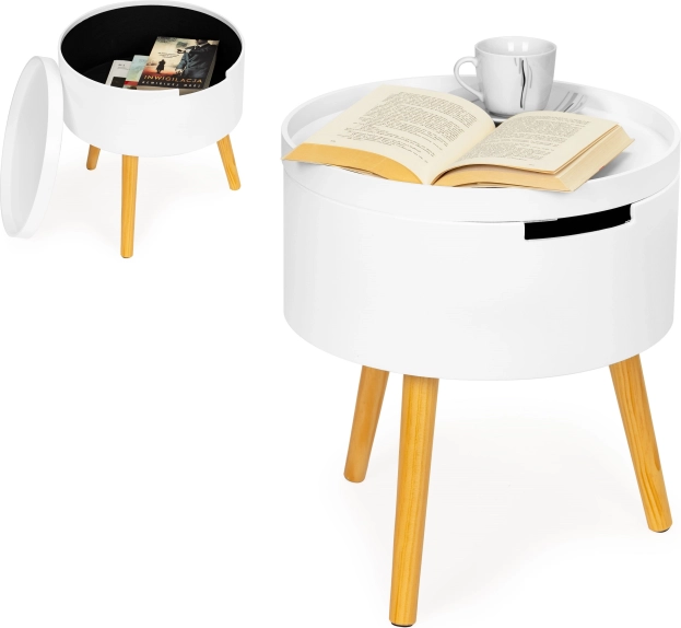 Rundt sofabord med opbevaring ModernHome