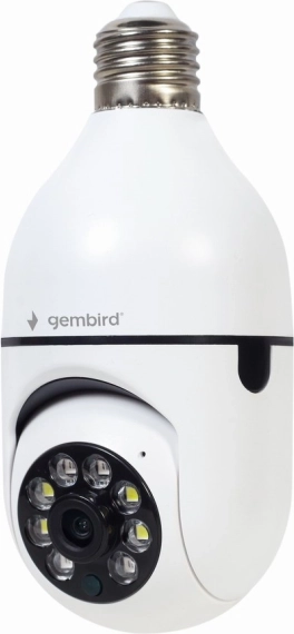 Gembird smart roterende Wi‑Fi‑kamera 1080p til E27‑fatning Tuya SmartLife