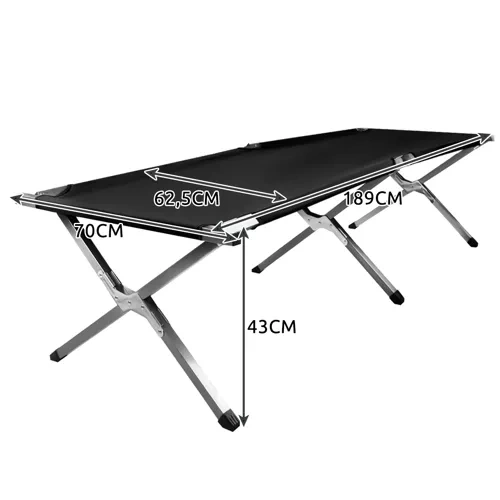 Sammenklappelig rejseseng / camping seng sort Trizand