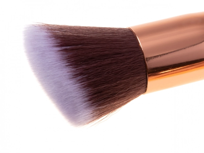 Sæt af makeupbørster 15 stk + etui - brun