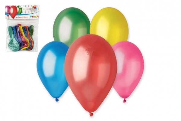Metalliske oppustelige balloner - 10 stykker