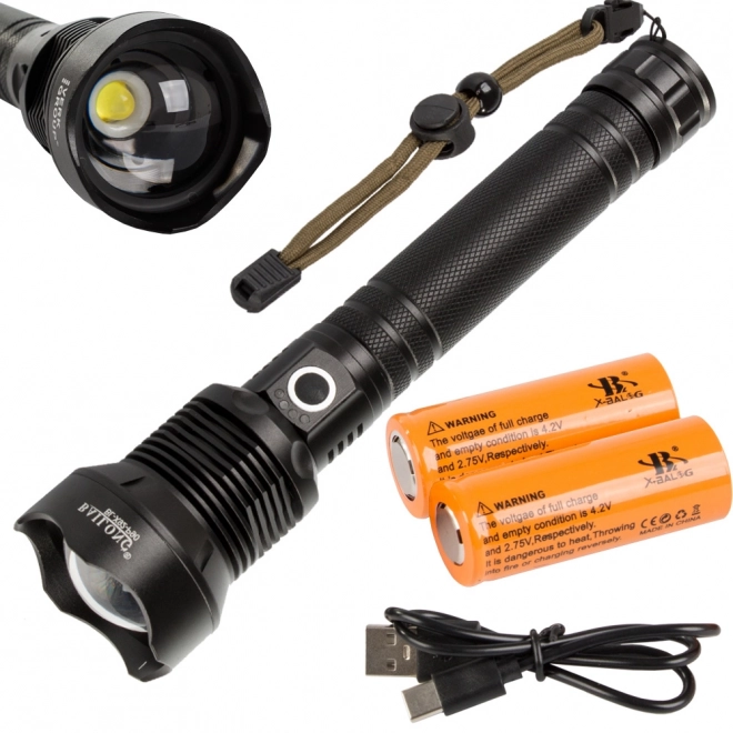 Militær taktisk lommelygte med Cree LED XHP90 Zoom Balong