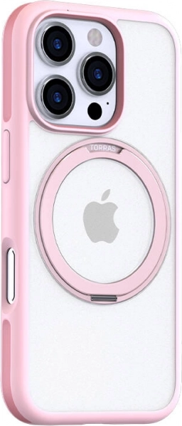 Torras Ostand R Fusion cover til iPhone 16 Pro Max pink
