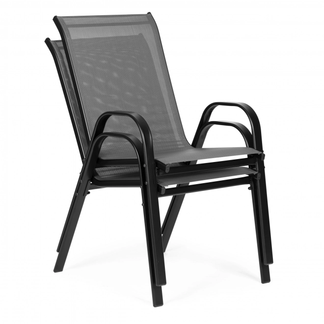 Sæt af havestole til terrasse, altan, grå farve