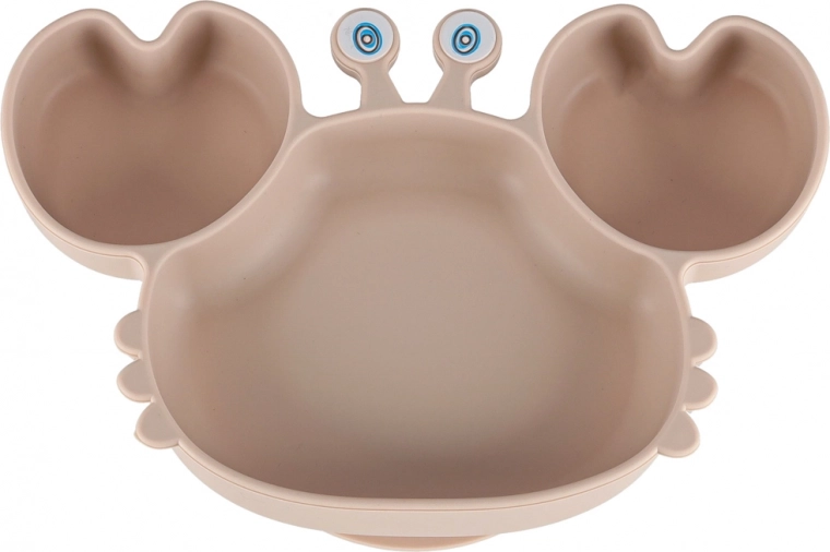 Krabbeformet tallerken med ruminddeling