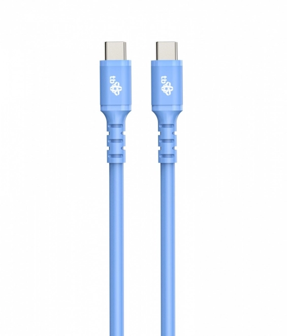 Silikoneblå USB C - USB C kabel 1m