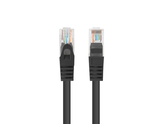 Patchcord UTP kat.6 0,25m sort 10-pack