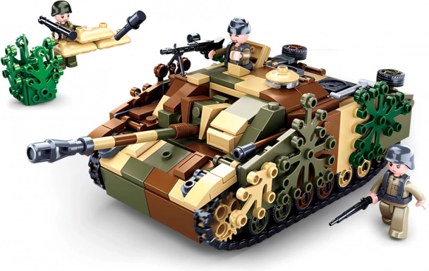 Sluban camoufleret pansret tank – militært byggesæt