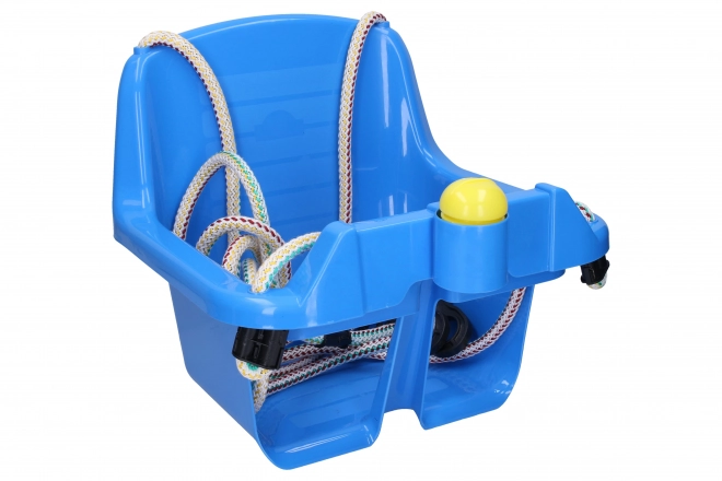 Børneblå plastikgynge