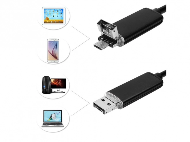 Endoskopisk inspektionskamera med LED-belysning 10m USB