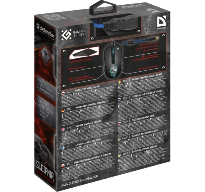 Gaming-mus Defender Sleipnir GM-927 med 12800 DPI og 6 knapper