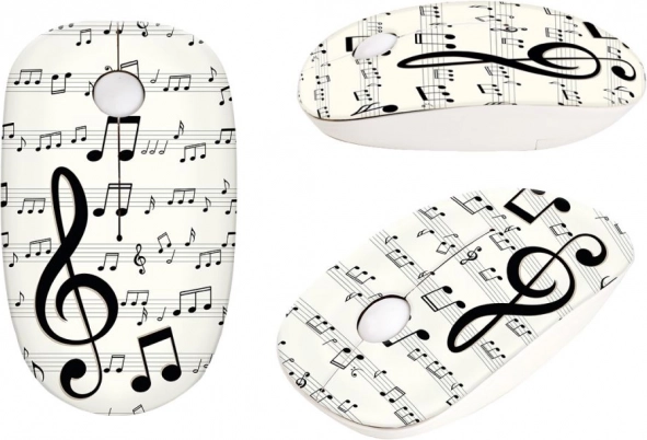 Trådløs mus med musikmotiv
