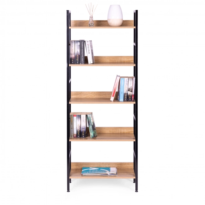 Moderne bogreol med 5 hylder