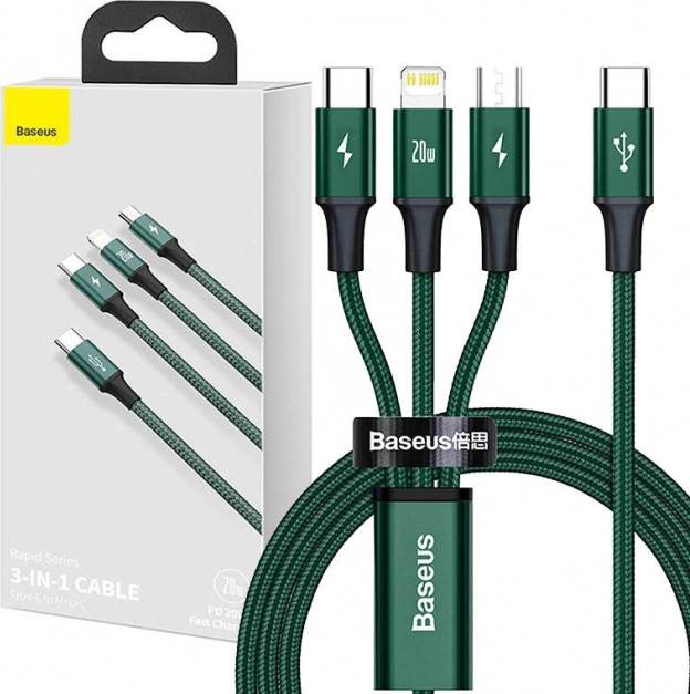 Data kabel 3-i-1 Baseus Rapid Series