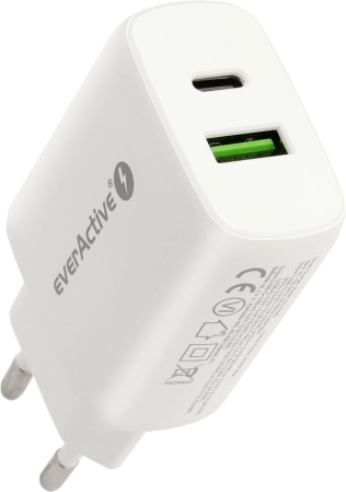 USB/USB-C oplader 25W hvid