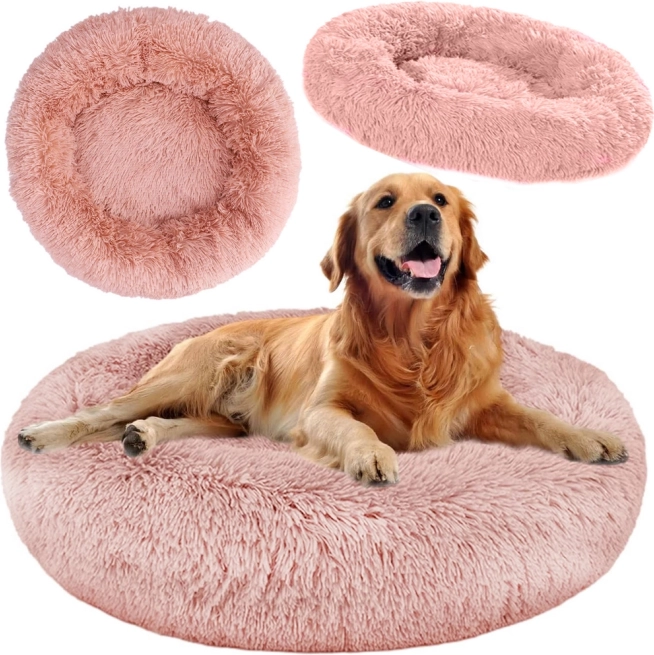 Plysset kattekurv blød pude til sofa 80 cm – růžový