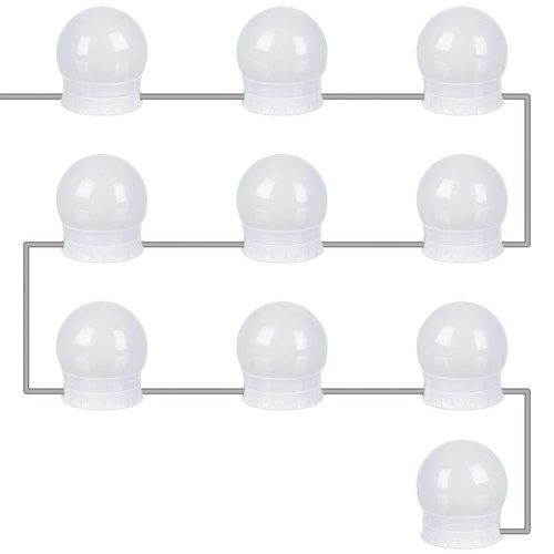 LED lamper til spejl/borde - 10 stk.