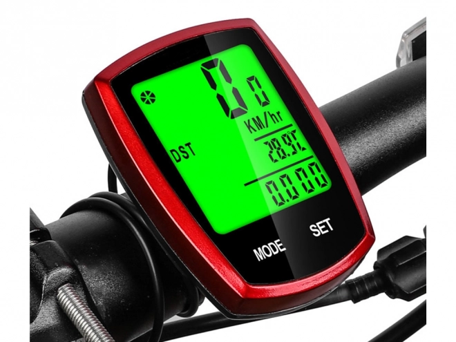 Trådløs vandtæt cykeltachometer med LCD-skærm