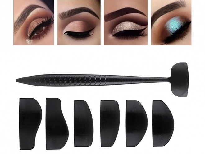 Sæt af silikoneskabeloner til eyeliner