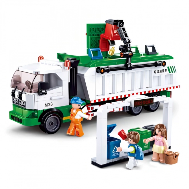 Sluban Town M38-B0780 Skraldespands Recycle Vogn + Kortspil