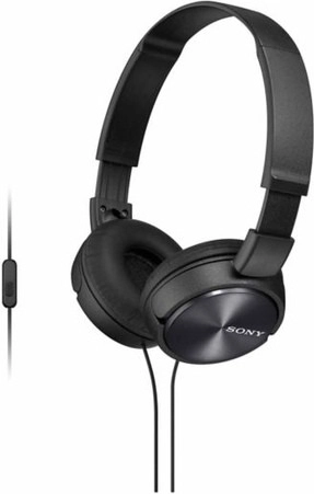 Hovedtelefoner SONY MDR-ZX310AP med mikrofon, sort