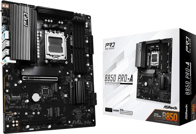 ASRock B850 PRO-A ATX bundkort med DDR5-understøttelse og AM5-sokkel