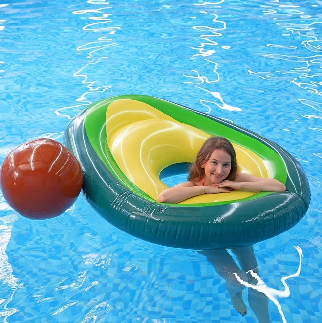 Oppustelig madras Avocado med bold 150 cm XL