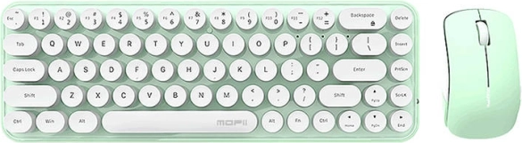 MOFII 2.4G trådløst tastatur- og musesæt (hvid-grøn)