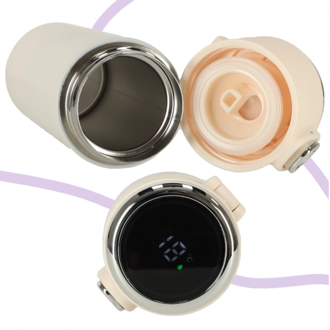 Termokrus med tud LED 420 ml beige
