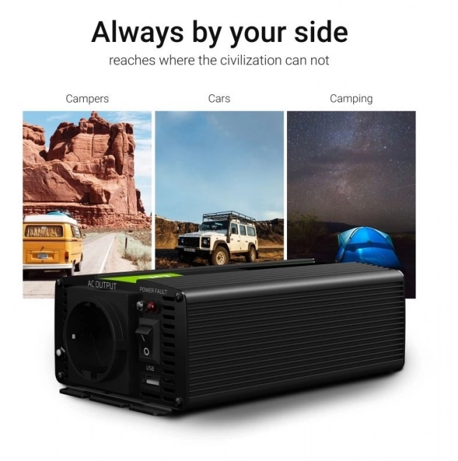 Bærbar spændingsomformer Green Cell 12V til 230V 1000W/2000W