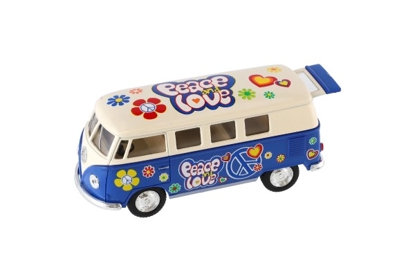 Autobus Kinsmart VW Klassisk metal/plast 13cm med tilbagespoling