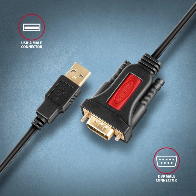 USB 2.0 til RS-232 adapter 1,5 m kabel med Prolific chip
