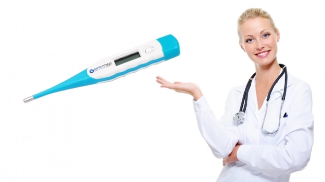 Digitalt termometer ORO-MED FLEXI blå
