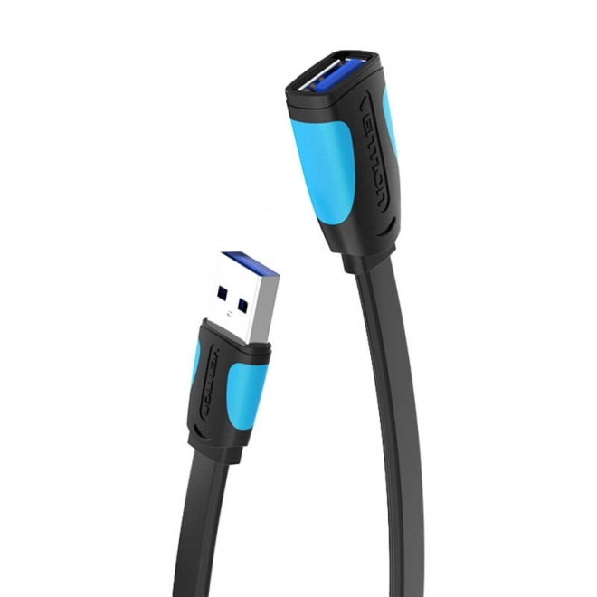 Flad USB 3.0 forlænger kabel Vention 1m sort