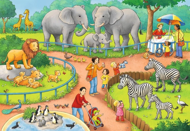 Puslespil Dyr i Zoo 2x24