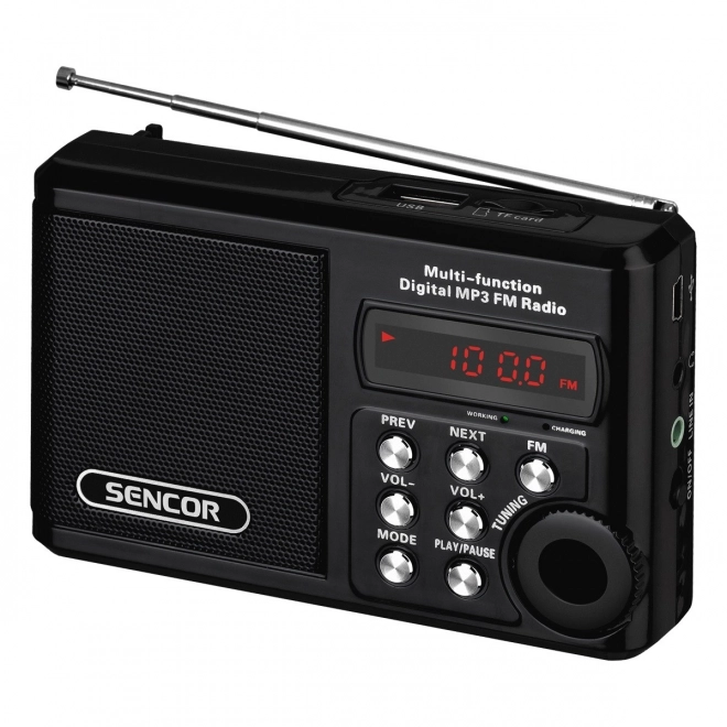 SRD 215 B Lomme-radio Mp3,USB, slot til SD-kort Lithium-batteri op til 10 timers driftstid