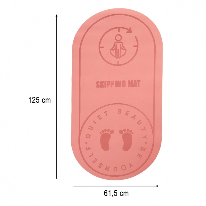 Skridsikker yoga øvelsesmåtte med lyddæmpning 127x63x0,6 cm lyserød
