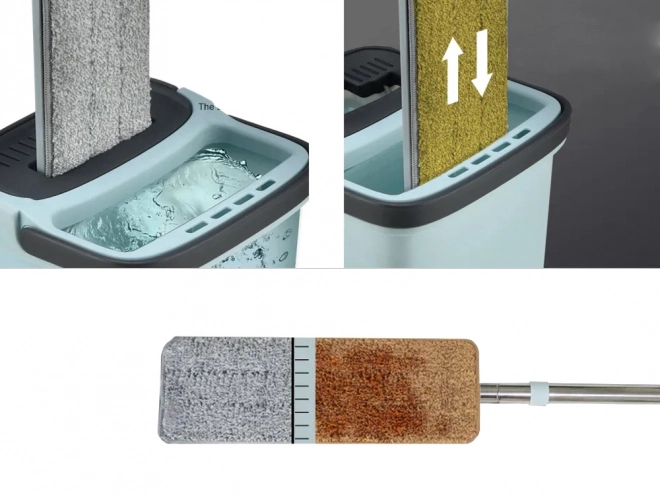 Mop med to-kammer spand til gulv