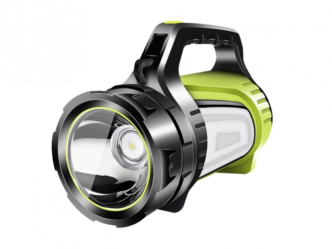 Genopladelig LED-lommelygte med powerbank til camping