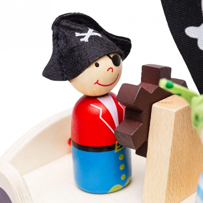Træpiratskib med tilbehør fra Bigjigs Toys