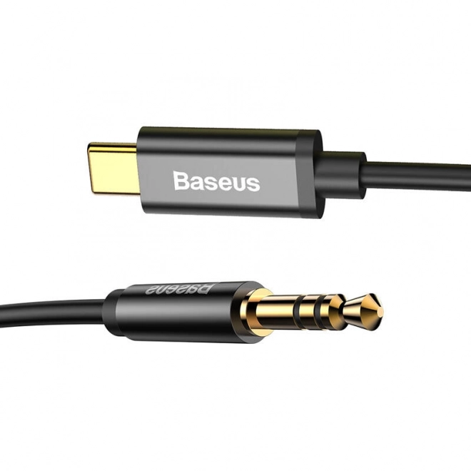 Baseus Yiven Lydkabel USB-C til mini jack 3,5 mm, 1,2 m - sort
