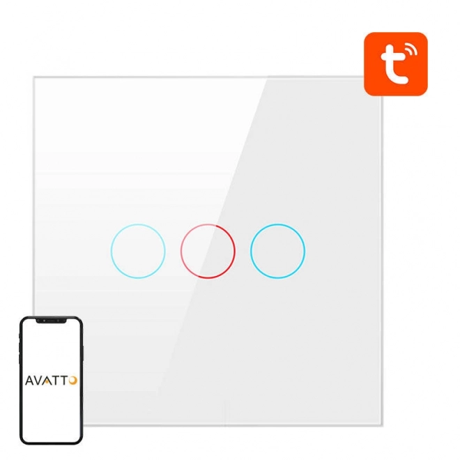 Smart lyskontakt ZigBee Avatto 3-vejs TUYA (hvid)