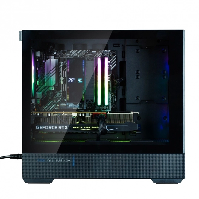 Kabinet P30 Air mATX Mini Tower med ARGB blæsere sort