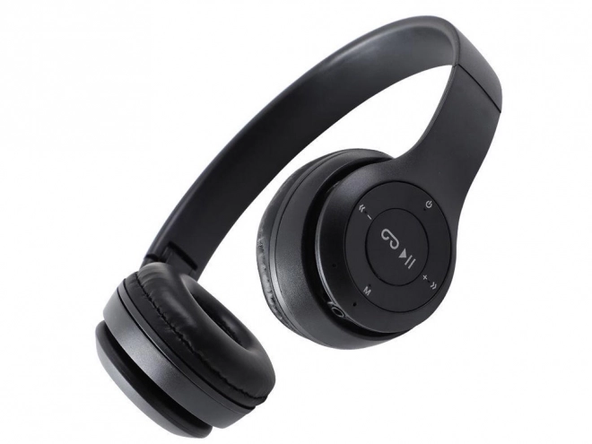 Trådløse hovedtelefoner p47 bluetooth mikrofon mp3 – Sort