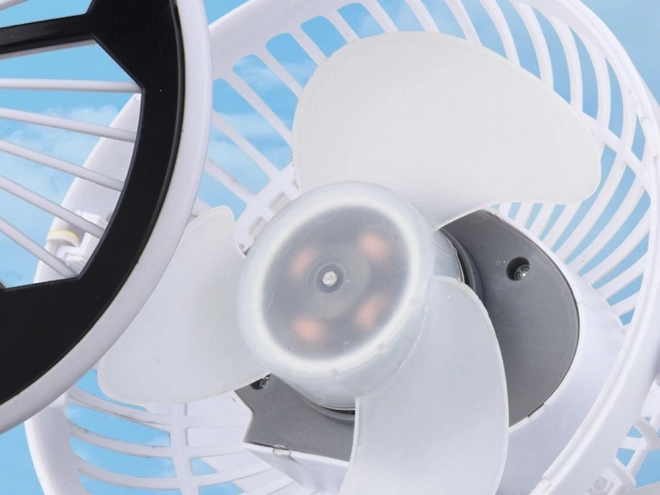 Bordventilator med LED lys og klip