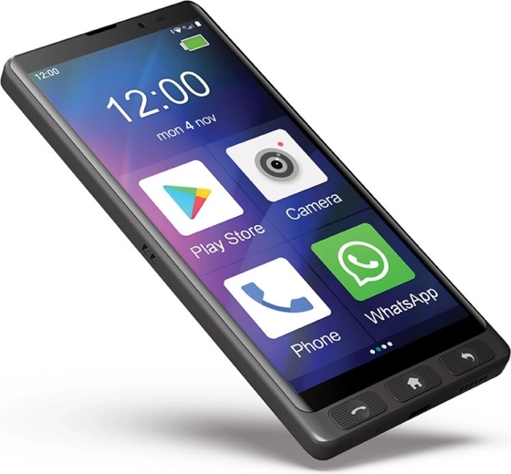 Bordoplader med stort ur